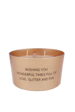 My flame Lifestyle Soja geurkaars met flessenpost | Wishing you wonderfull times  | Winter Wood | My Flame My flame Lifestyle Soja geurkaars met flessenpost | Wishing you wonderfull times  | Winter Wood | My Flame