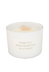 My flame Lifestyle Soja geurkaas | Thank you from the bottom of my heart | Fresh Cotton | My Flame