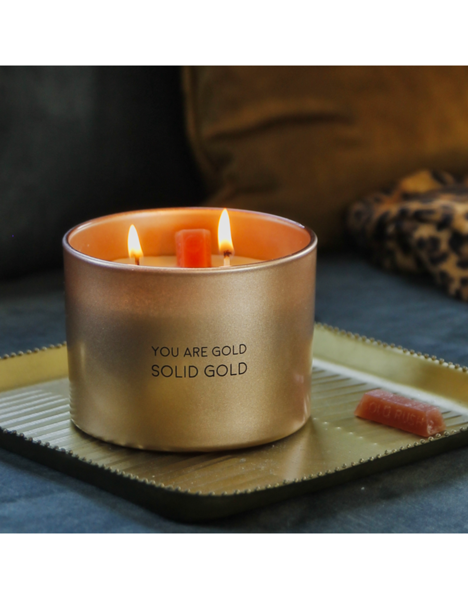 My flame Lifestyle Soja geurkaas | You are gold , solid gold | Silky Tonka | My Flame