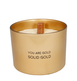 My flame Lifestyle Soja geurkaas | You are gold , solid gold | Silky Tonka | My Flame