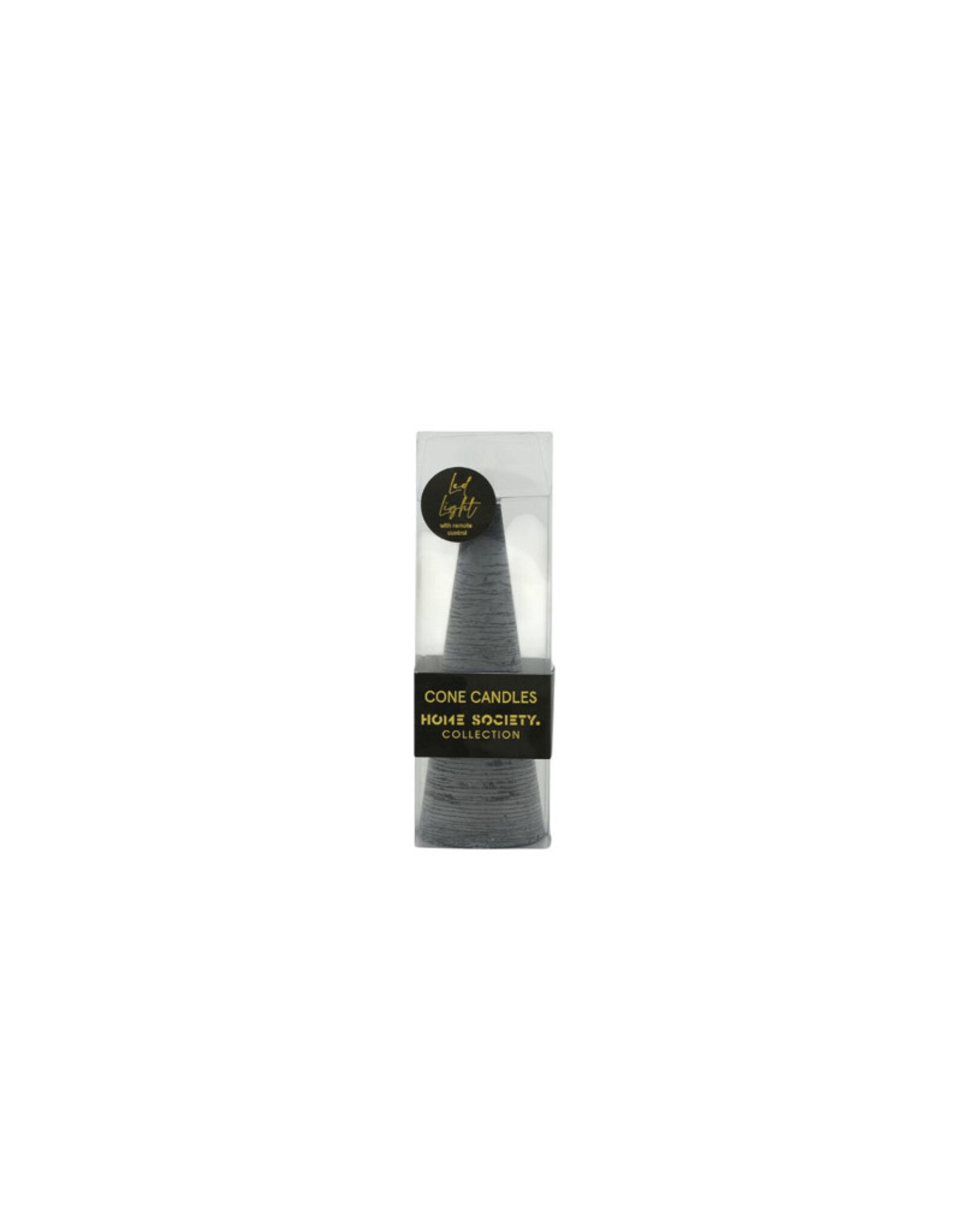 Home Society LED Kaars Cone met afstandbediening | Zwart| S | Home Society