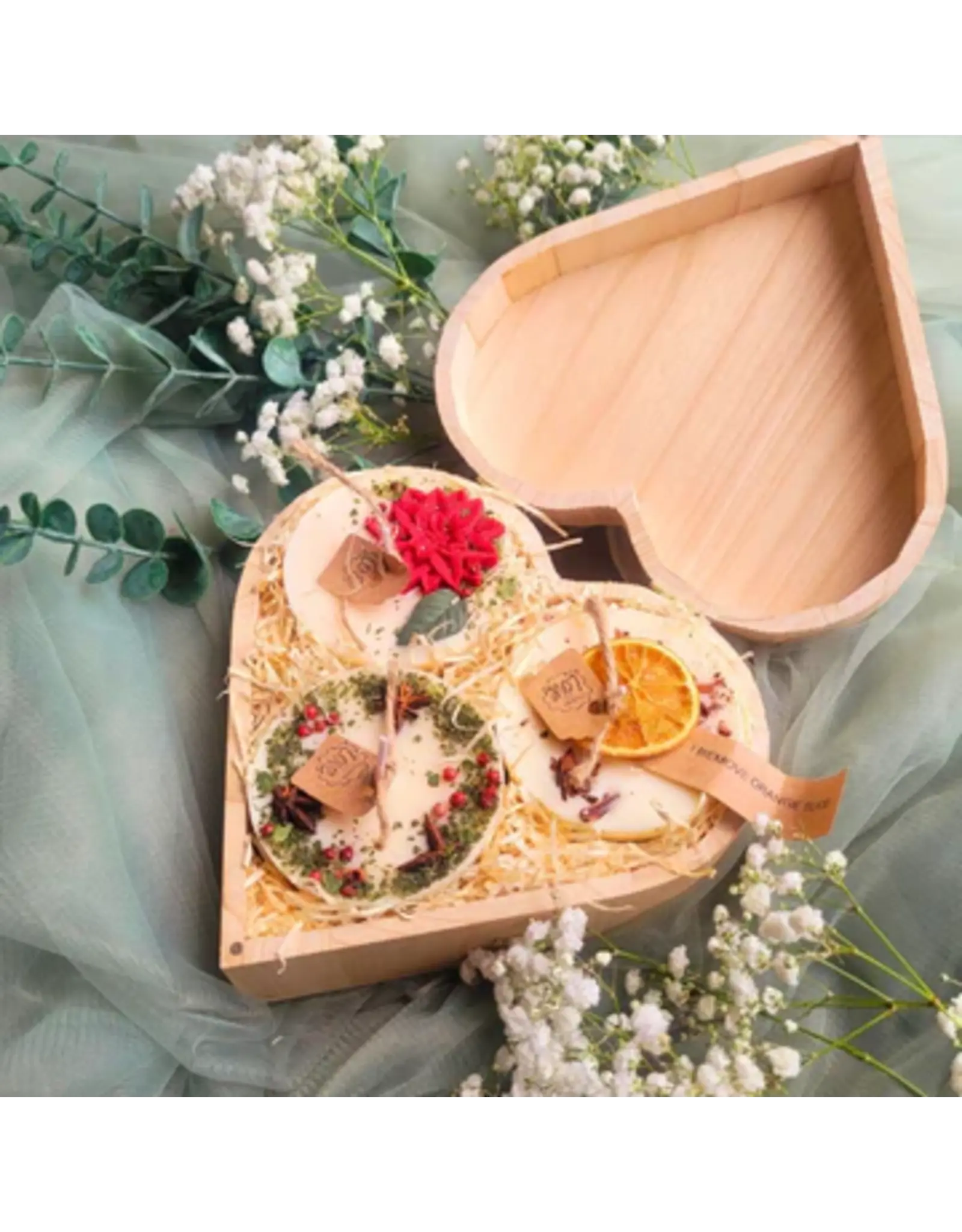 Beauty Scents geurkaarsen   Cadeaubox hart | Geurkaarsenset winter | Beauty Scents