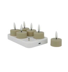 Home Society LED theelichten set 6 | Greige | Home Society