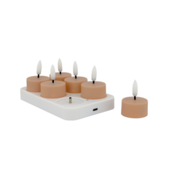 Home Society LED theelichten set 6 | Perzik | Home Society