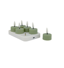 Home Society LED theelichten set 6 | Celadon | Home Society