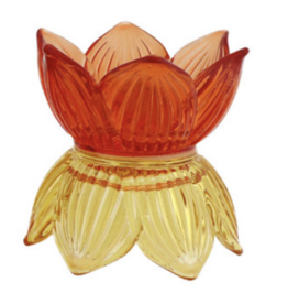 Home Society Theelichthouder Flower Pop | oranje | Home Society