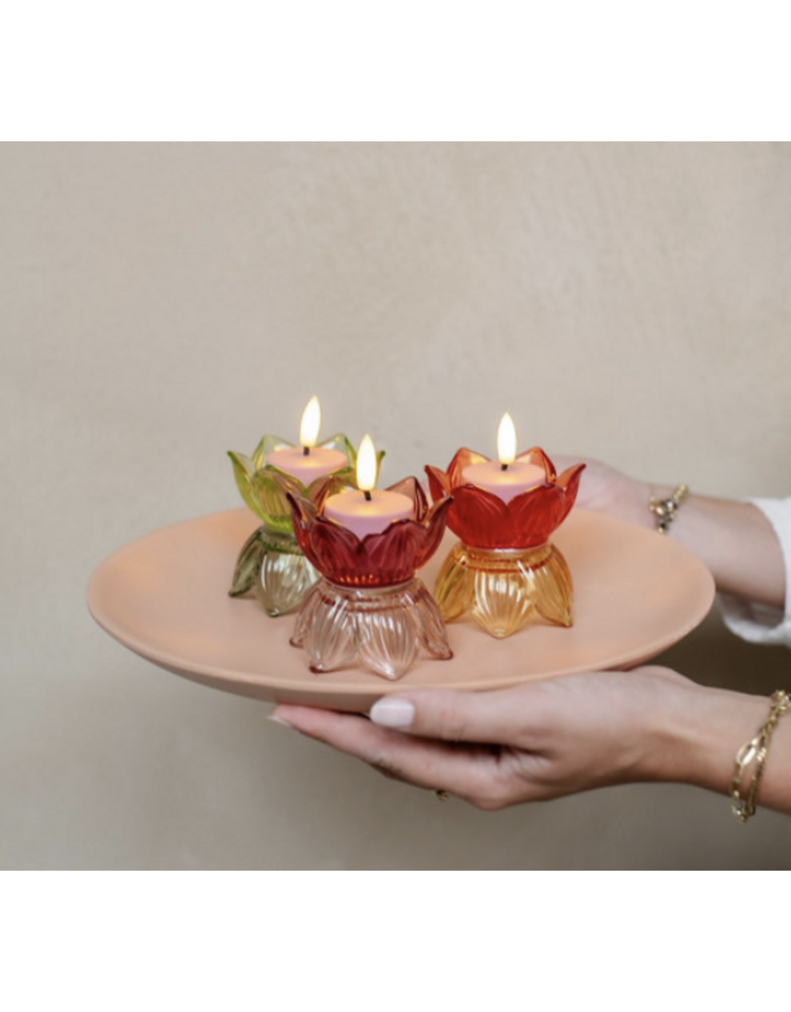 Home Society Theelichthouder Flower Pop | paars | Home Society