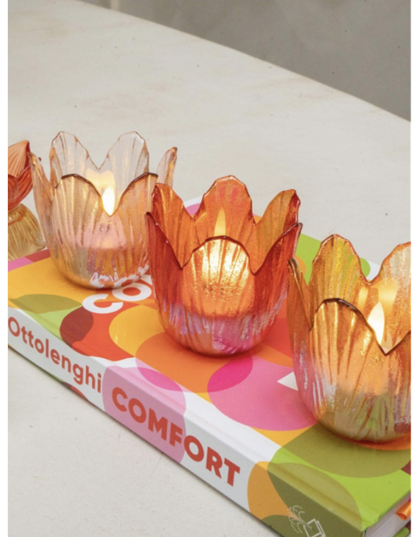 Home Society Theelichthouder Tullip | zand | Home Society