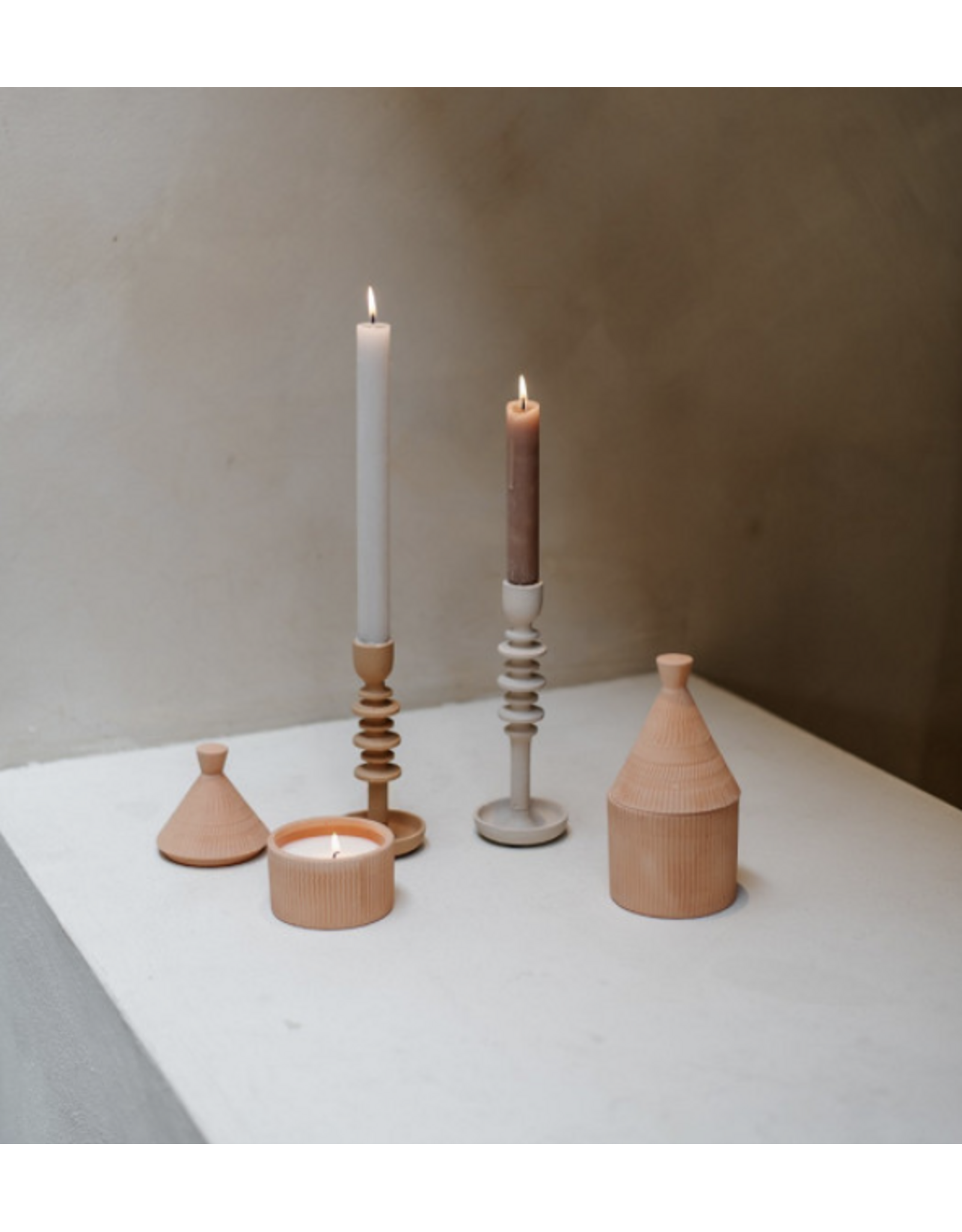 Home Society Kandelaar Vera | L | Beige | Home Society