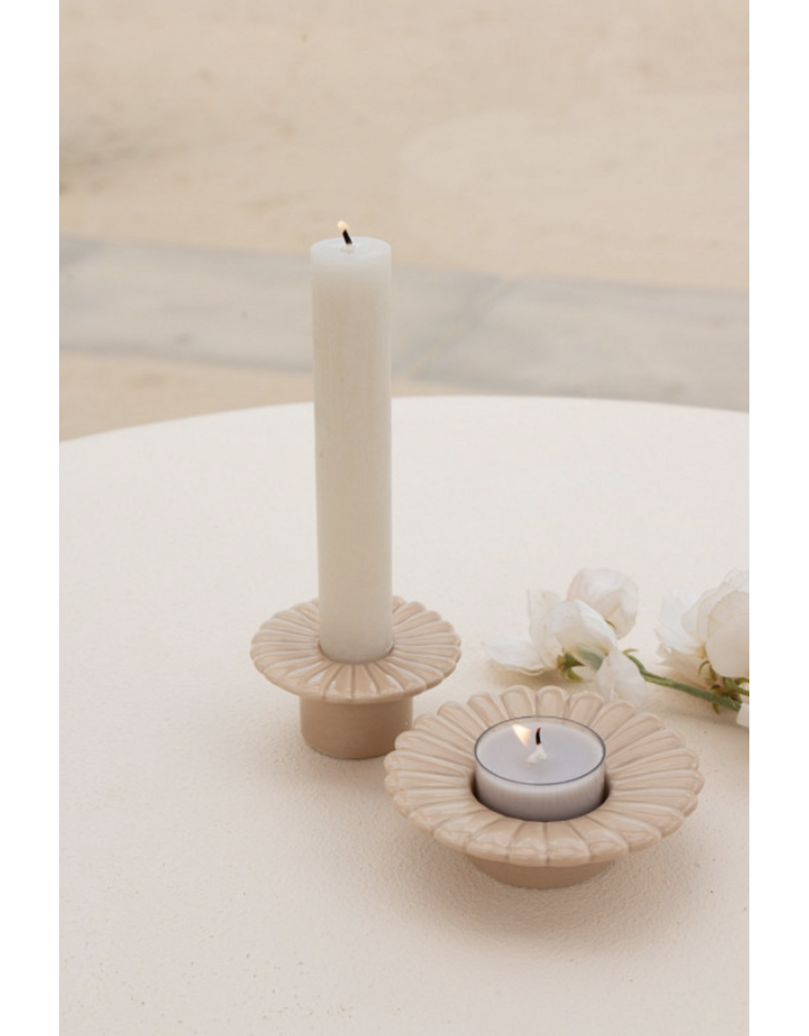 Home Society Theelichthouder | Beige | Home Society