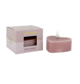 Home Society LED kaars | Hart | Lila |  Home Society