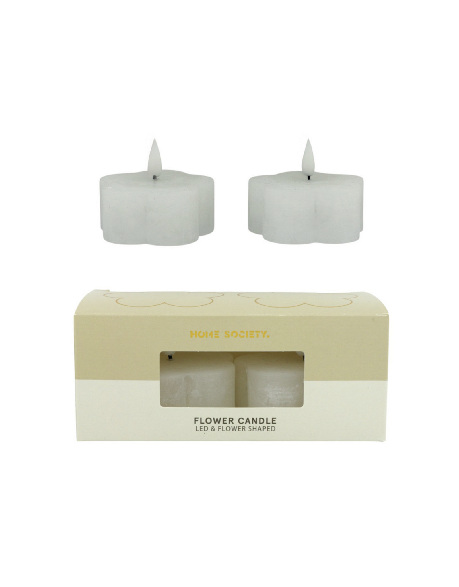 Home Society LED kaars Flower | wit | Home Society