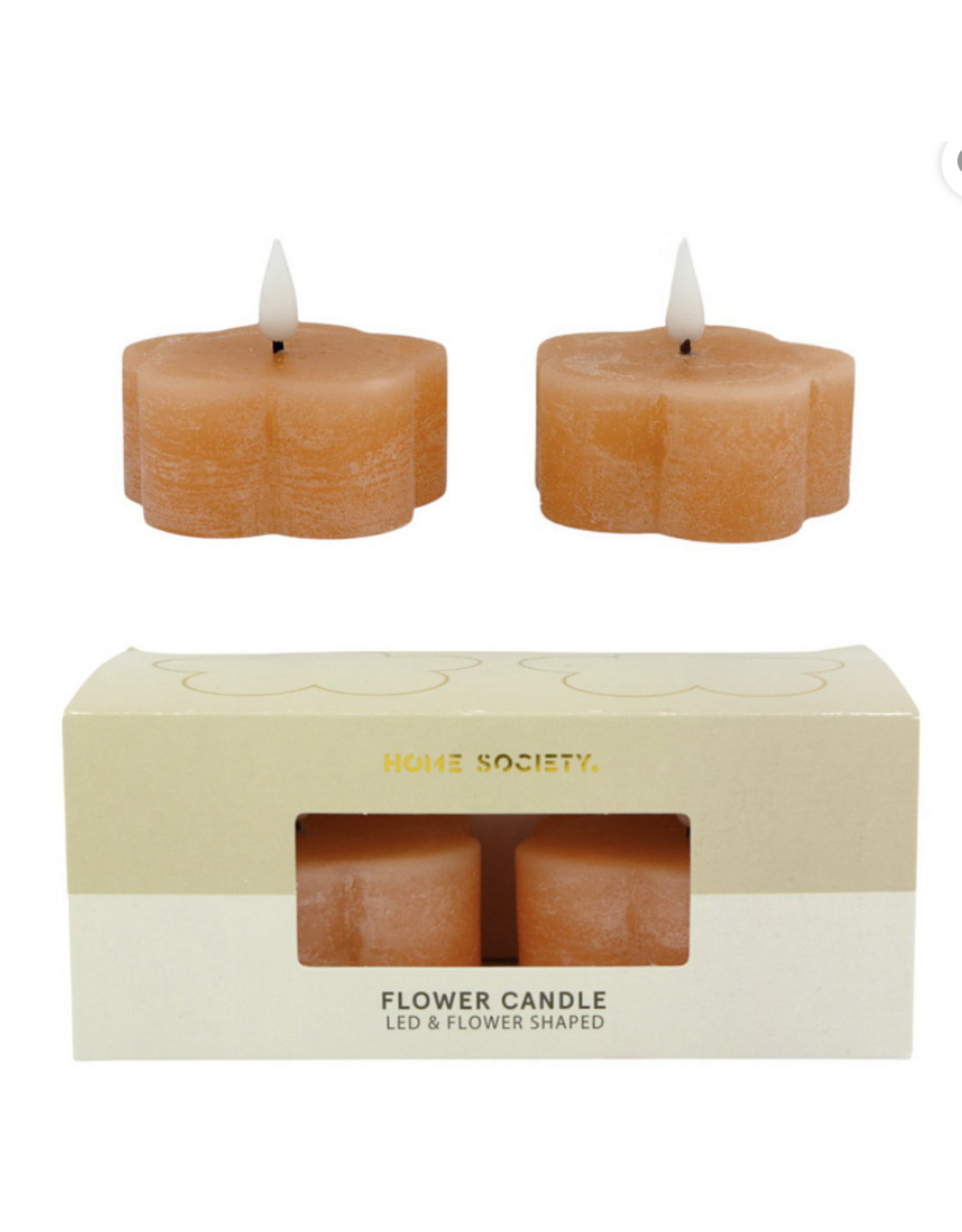 Home Society LED kaars Flower | peach | Home Society