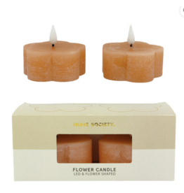 Home Society LED kaars Flower | peach | Home Society