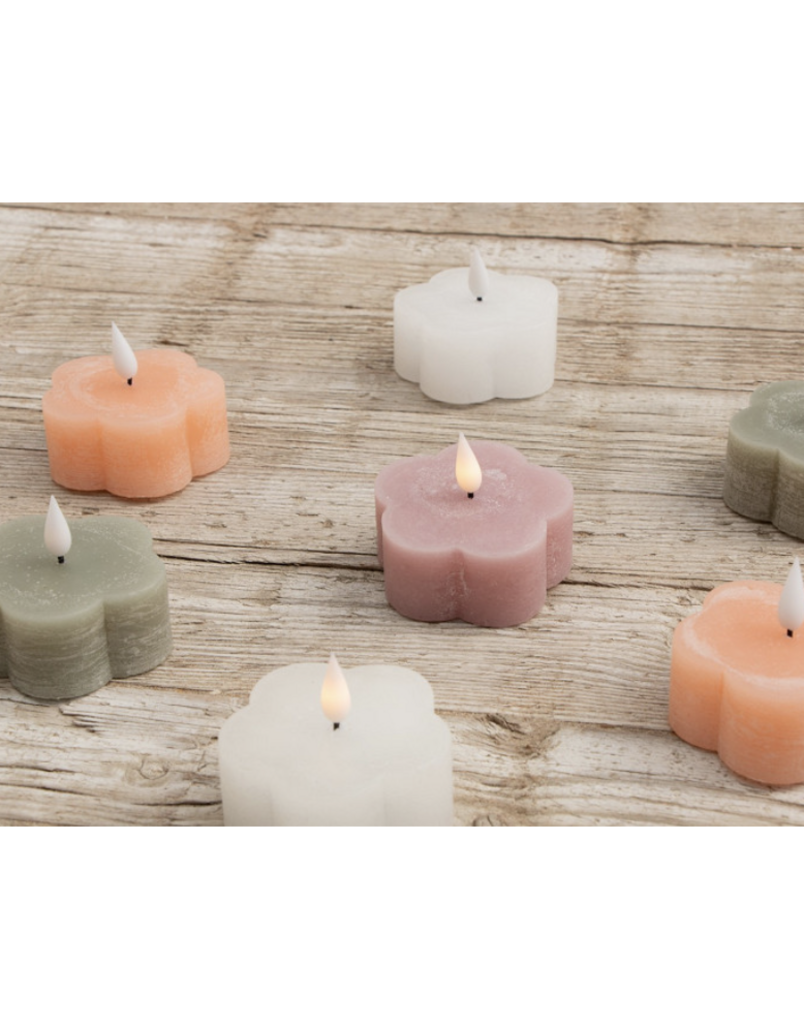 Home Society LED kaars Flower | peach | Home Society