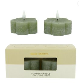 Home Society LED kaars Flower | groen | Home Society