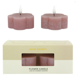Home Society LED kaars Flower | roze | Home Society