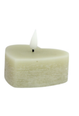 Home Society LED kaars | Hart | Greige |  Home Society