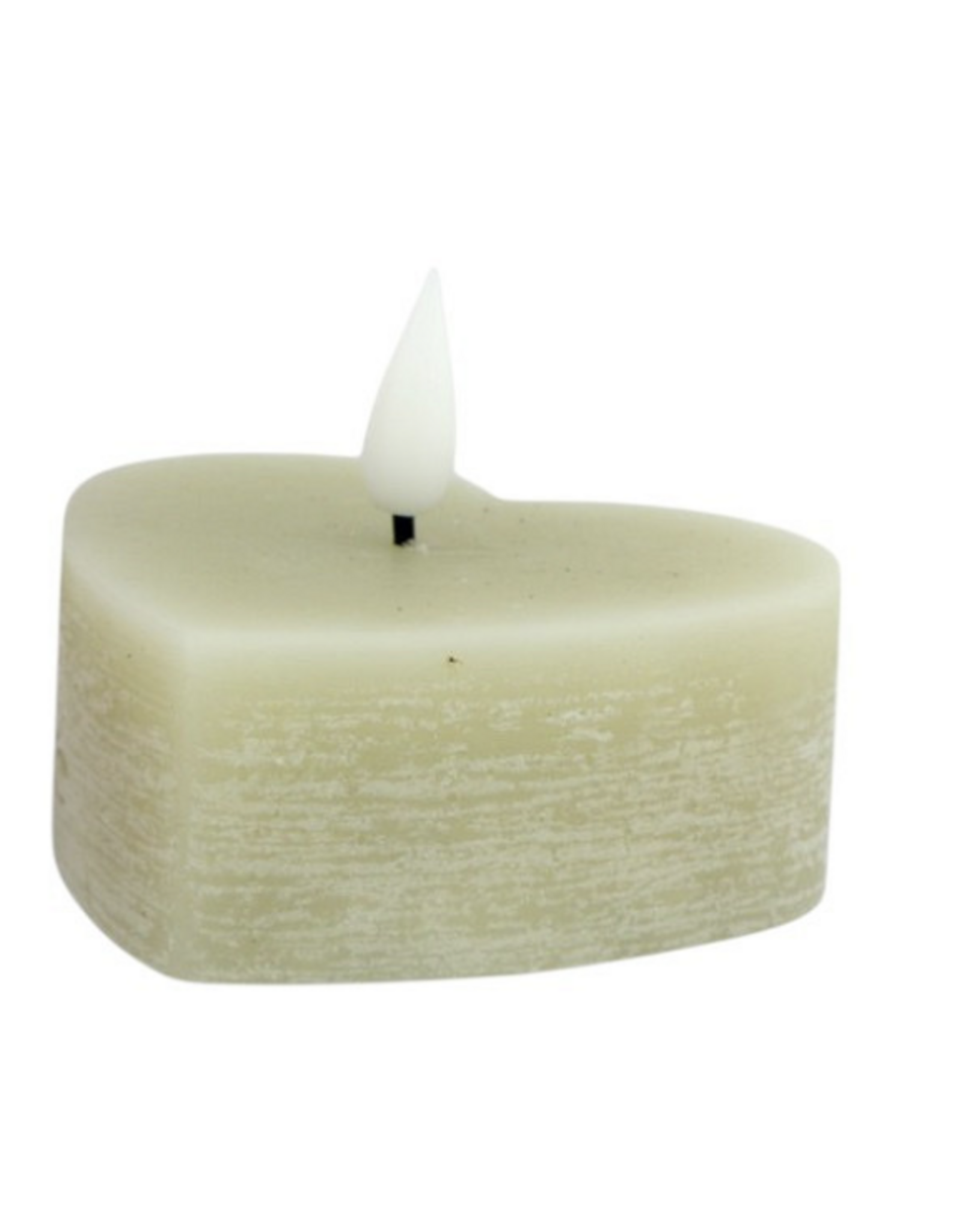 Home Society LED kaars | Hart | Greige |  Home Society