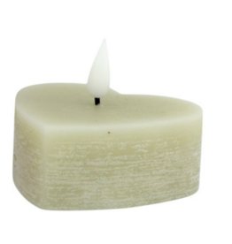 Home Society LED kaars | Hart | Greige |  Home Society