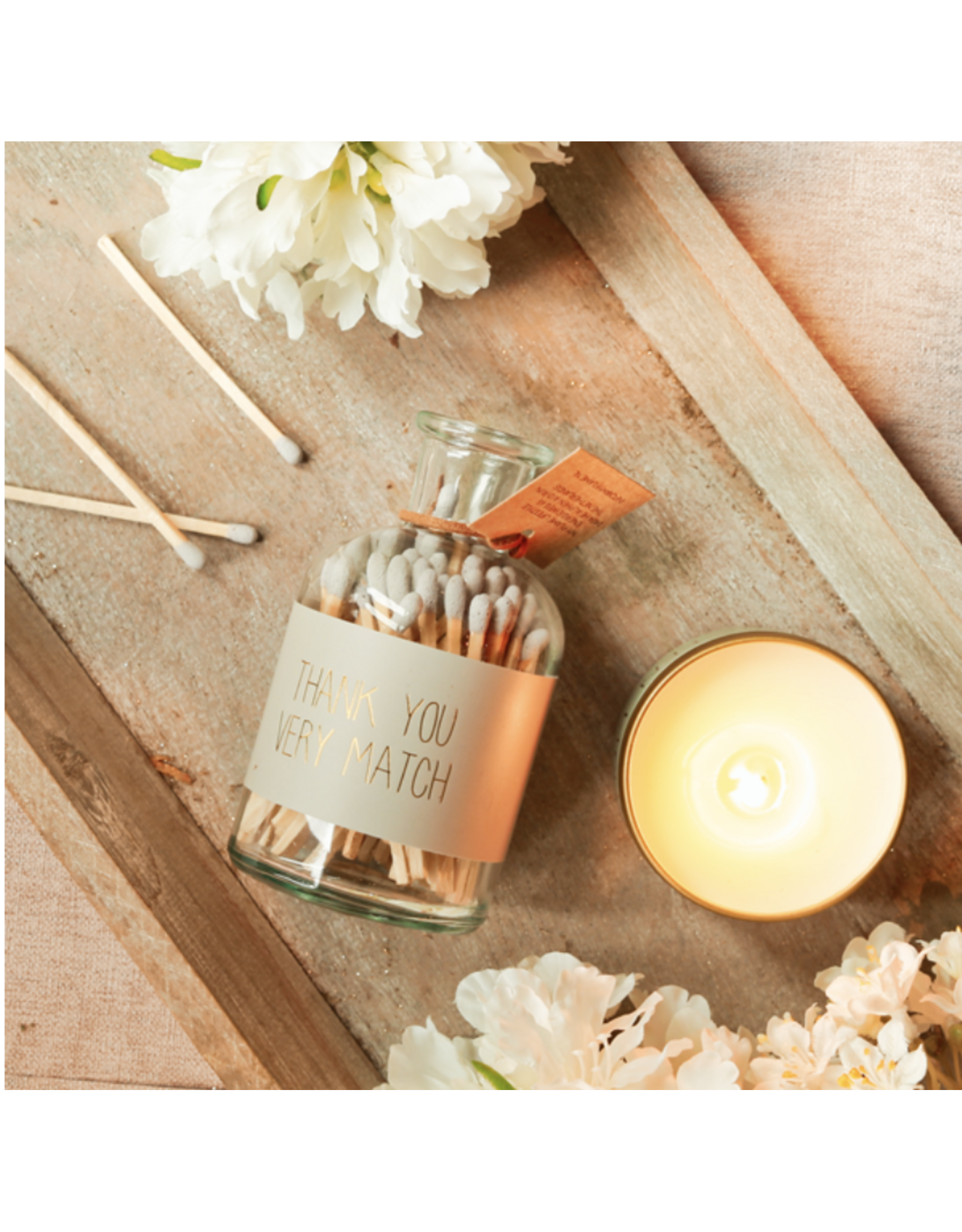 My flame Lifestyle Lucifers | zand | thank you very match | My Flame