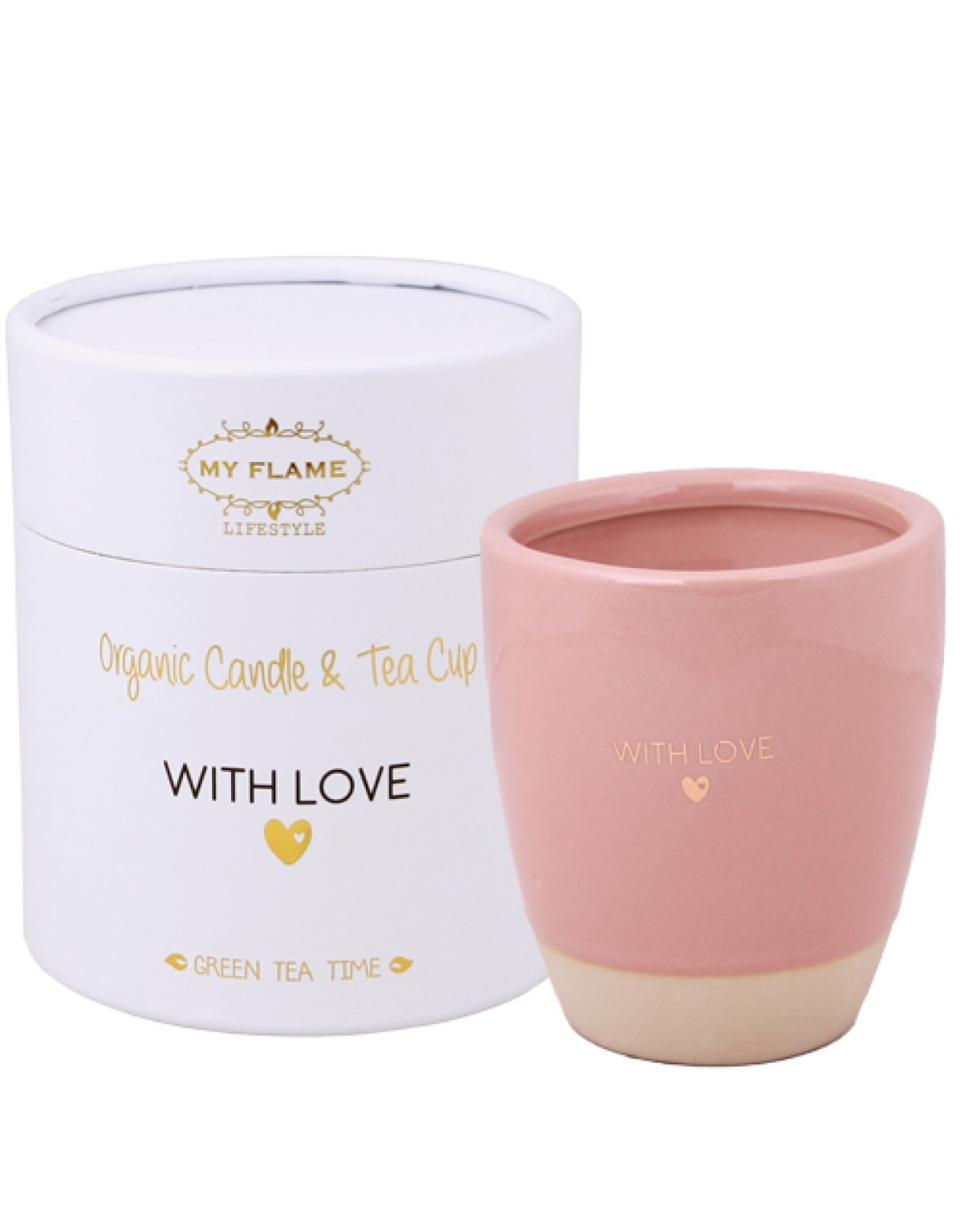 My flame Lifestyle Soja kaars  in theekop| With Love | My Flame