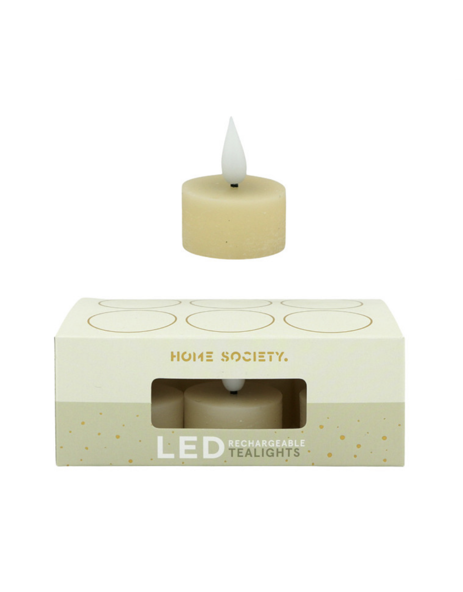 Home Society LED theelichten recharge | set 6 | off white | Home society