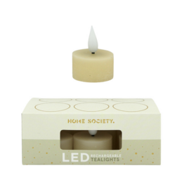 Home Society LED theelichten recharge | set 6 | off white | Home society