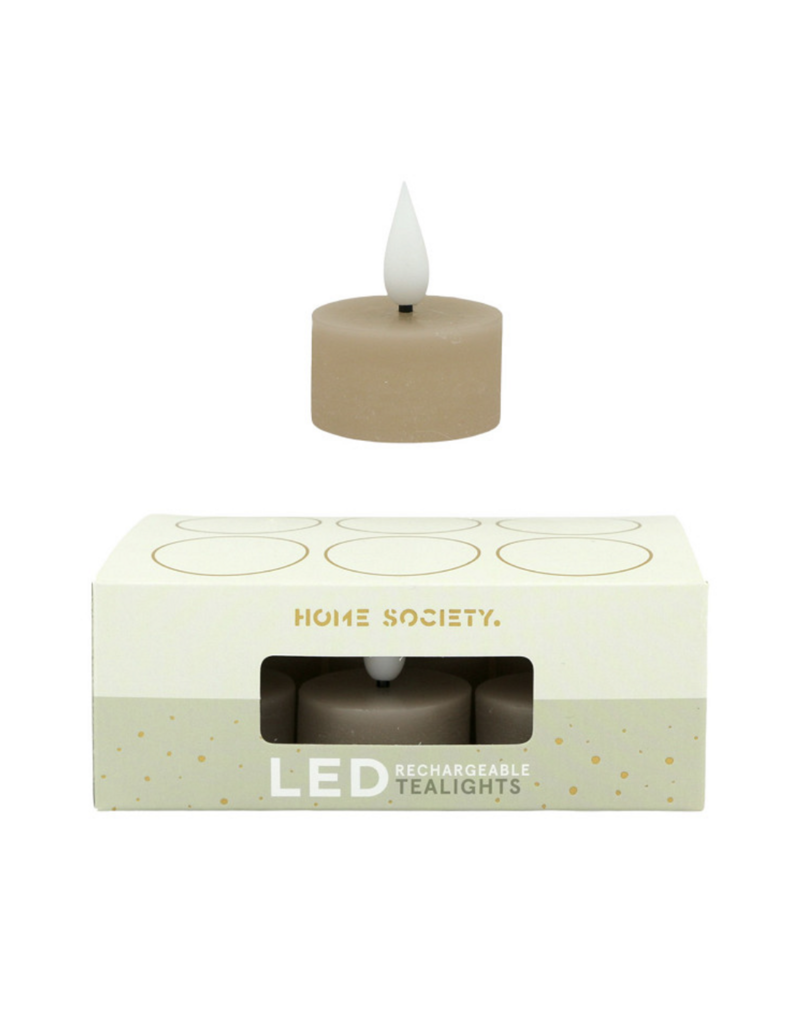 Home Society LED theelichten recharge | set 6 | beige | Home society