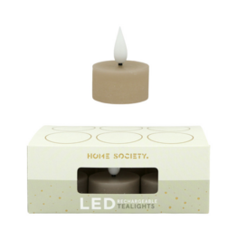 Home Society LED theelichten recharge | set 6 | beige | Home society