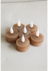 Home Society LED theelichten recharge | set 6 | bruin | Home society