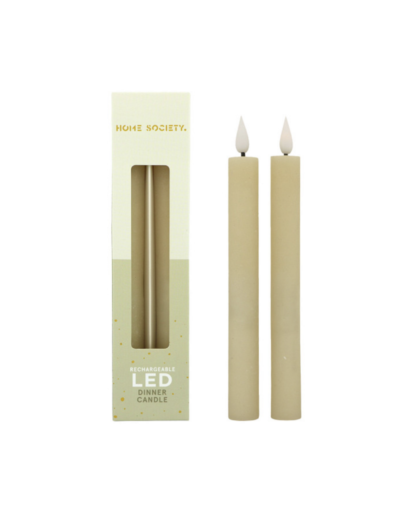 Home Society LED dinerkaarsen recharge | off white | Home society