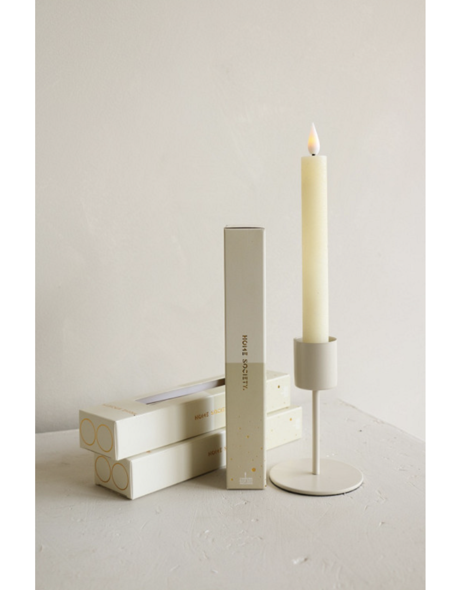 Home Society LED dinerkaarsen recharge | off white | Home society