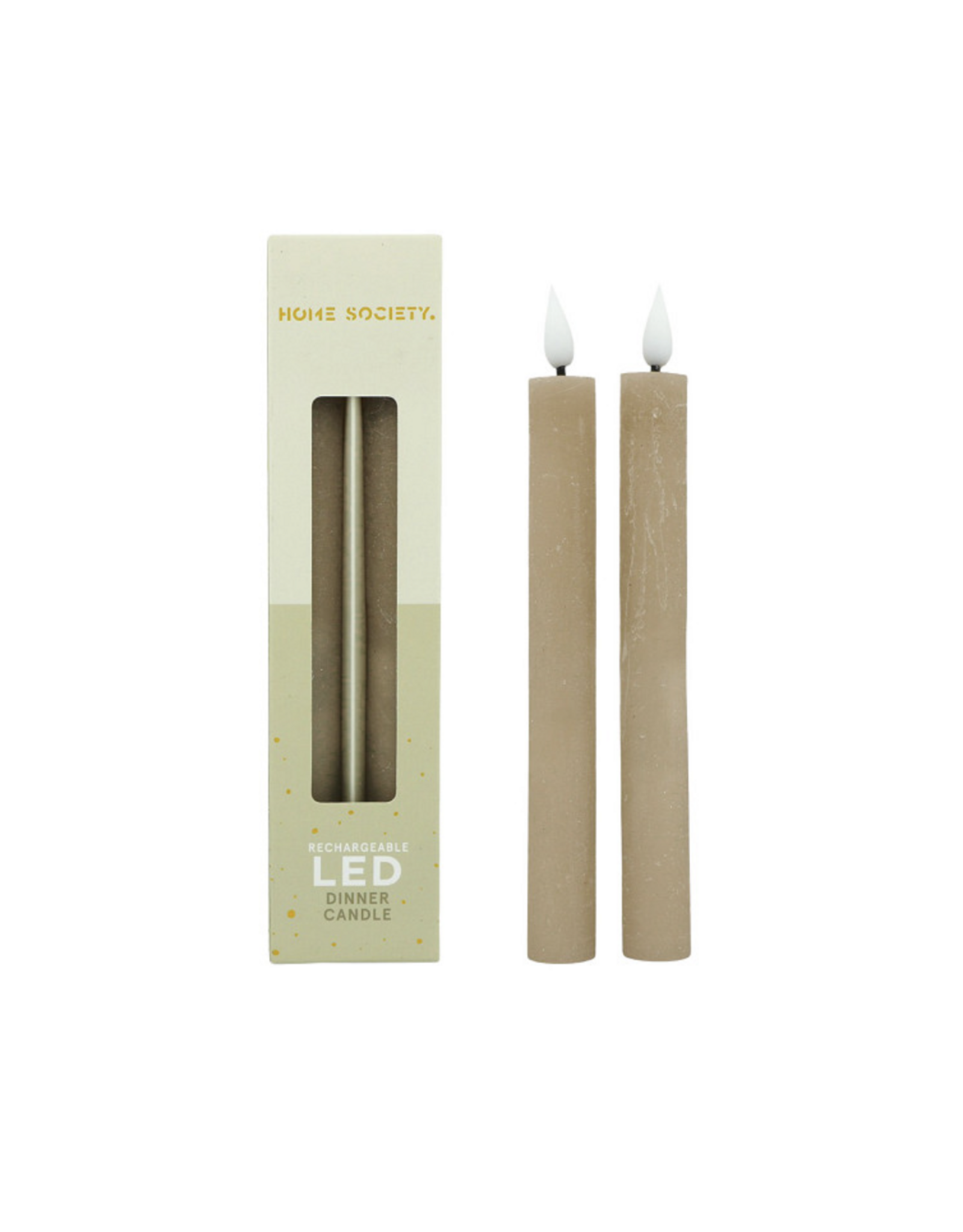 Home Society LED dinerkaarsen recharge | beige | Home society