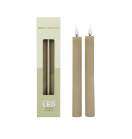 Home Society LED dinerkaarsen recharge | beige | Home society