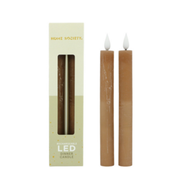 Home Society LED dinerkaarsen recharge | bruin | Home society