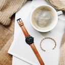 A combination of unique materials with a minimal design to create a timeless look. Each design features a combination beautifully grained wood and genuine leather straps. Inspired by todays women around the world, the globetrotter, the traveller, the entr