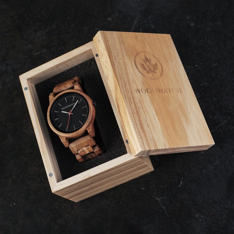 The Aero Acacia features a modernized minimal grey dial with bold details in a 45mm case. A wrist essential combining natural wood with stainless steel and sapphire coated glass. The Aero Acacia is handmade from natural Acacia wood from East Asia.