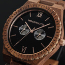 This premium designed watch combines natural wood type with a luxurious stainless steel dial and backplate. At the heart of the timepiece is a multi-function movement with two subdials featuring a week and month display. The GRAND Dark Orion is made of Ac