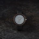 Inspired by contemporary Nordic minimalism. The NORDIC Helsinki features a 36mm diameter black sandalwood case with a cool grey dial and silver details. Handmade from sustainably sourced wood and combined with an ultra soft black sustainable vegan leather