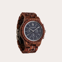 Prepare for adventure with our fully featured, hand-crafted Chronograph wrist watch. This premium design watch features a 45mm kosso wood case, blue stainless steel dial and a SEIKO VD54 movement. The unique new strap combines sustainable kosso wood with