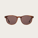 The ELLIPSE Classic Havanas Brown features a characteristic rounded dark yellow tortoise frame with mocha brown lenses. Composed of durable Italian Mazzucchelli bio-acetate with hand-finished natural ebony temples and tortoise acetate tips. Bio-acetate is