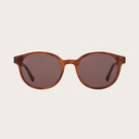 The SOHO Classic Havanas Brown features an oval dark yellow tortoise frame with mocha brown lenses. Composed of durable Italian Mazzucchelli bio-acetate with hand-finished natural ebony temples and tortoise acetate tips. Bio-acetate is made from cotton an