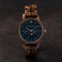 The CLASSIC Collection rethinks the aesthetic of a WoodWatch in a sophisticated way. The slim cases give a classy impression while featuring a unique a moonphase movement and two extra subdials featuring a week and month display. The CLASSIC Typhoon is ma