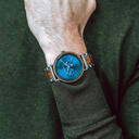 The ELEMENT Collection is comprised of four unique designs in the WoodWatch range, showcasing a combination of 316 stainless steel and wood. The 41mm diameter Cobalt Acacia watch features our characteristic moonphase movement and two subdials to display t