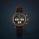 The Chrono Sailor Walnut is made from natural walnut wood and features a double layered deep blue dial with golden details.