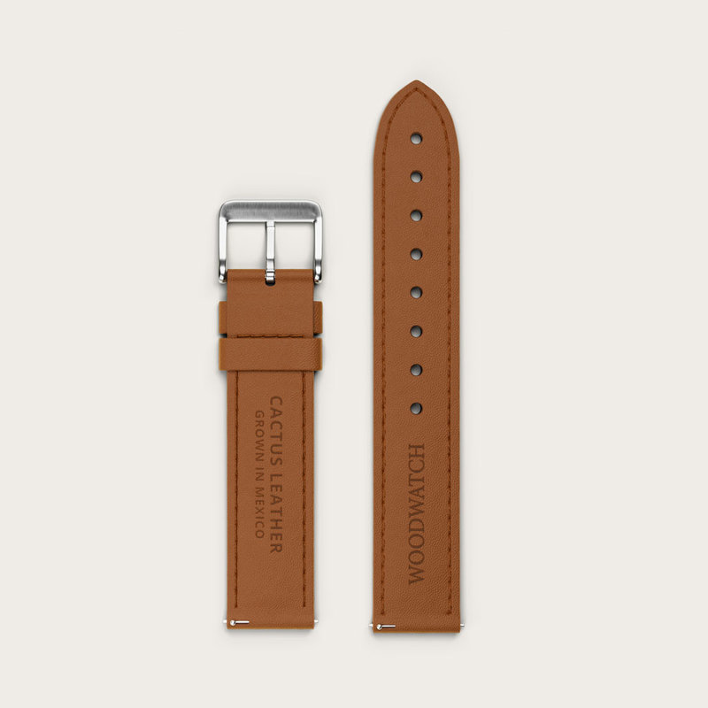 Dark Brown Cactus Band 18mm | WoodWatch wooden watch | Free