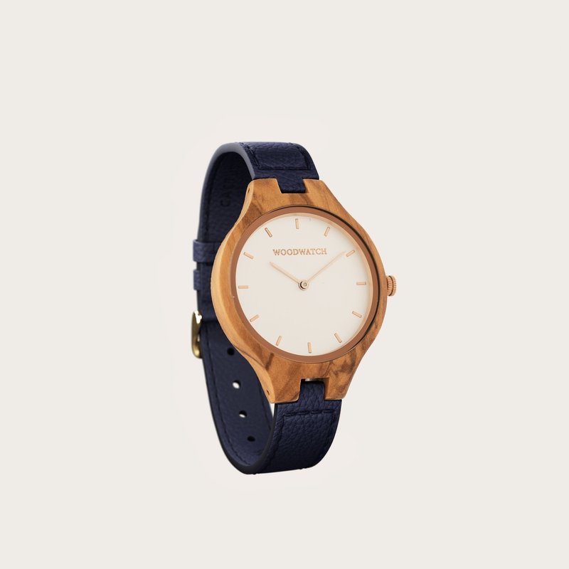 Rose gold and on sale navy blue watch