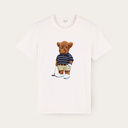 Soft unisex short-sleeved t-shirt with a round neck, made of 100% organic cotton and featuring a full body Harvey.