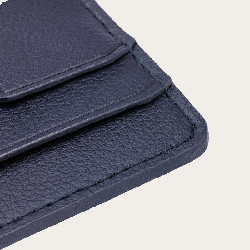 WoodWatch Navy Blue Cactus Leather Card Holder